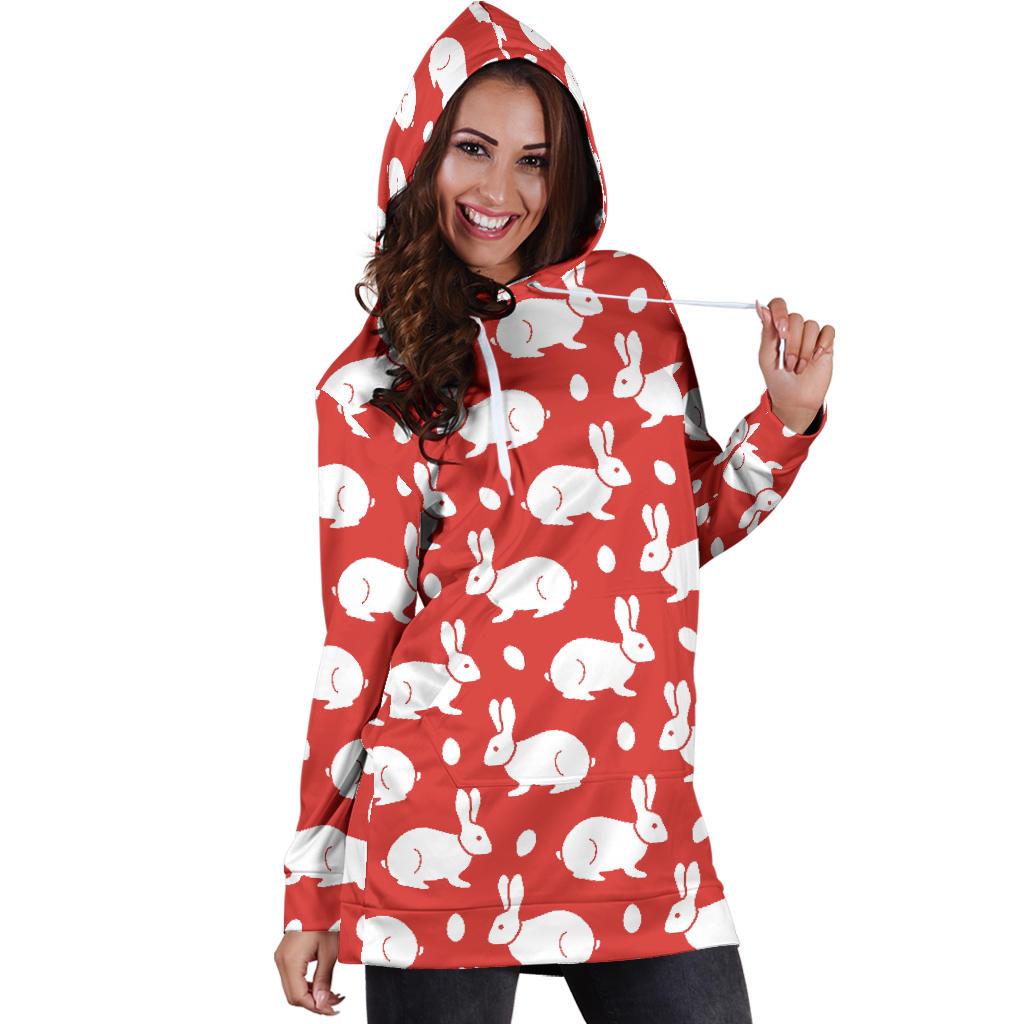 Rabbit Pattern Print Design RB017 Women Hoodie Dress