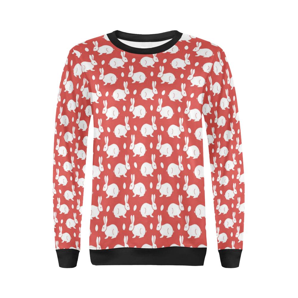Rabbit Pattern Print Design RB017 Women Long Sleeve Sweatshirt-JorJune