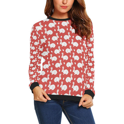 Rabbit Pattern Print Design RB017 Women Long Sleeve Sweatshirt-JorJune