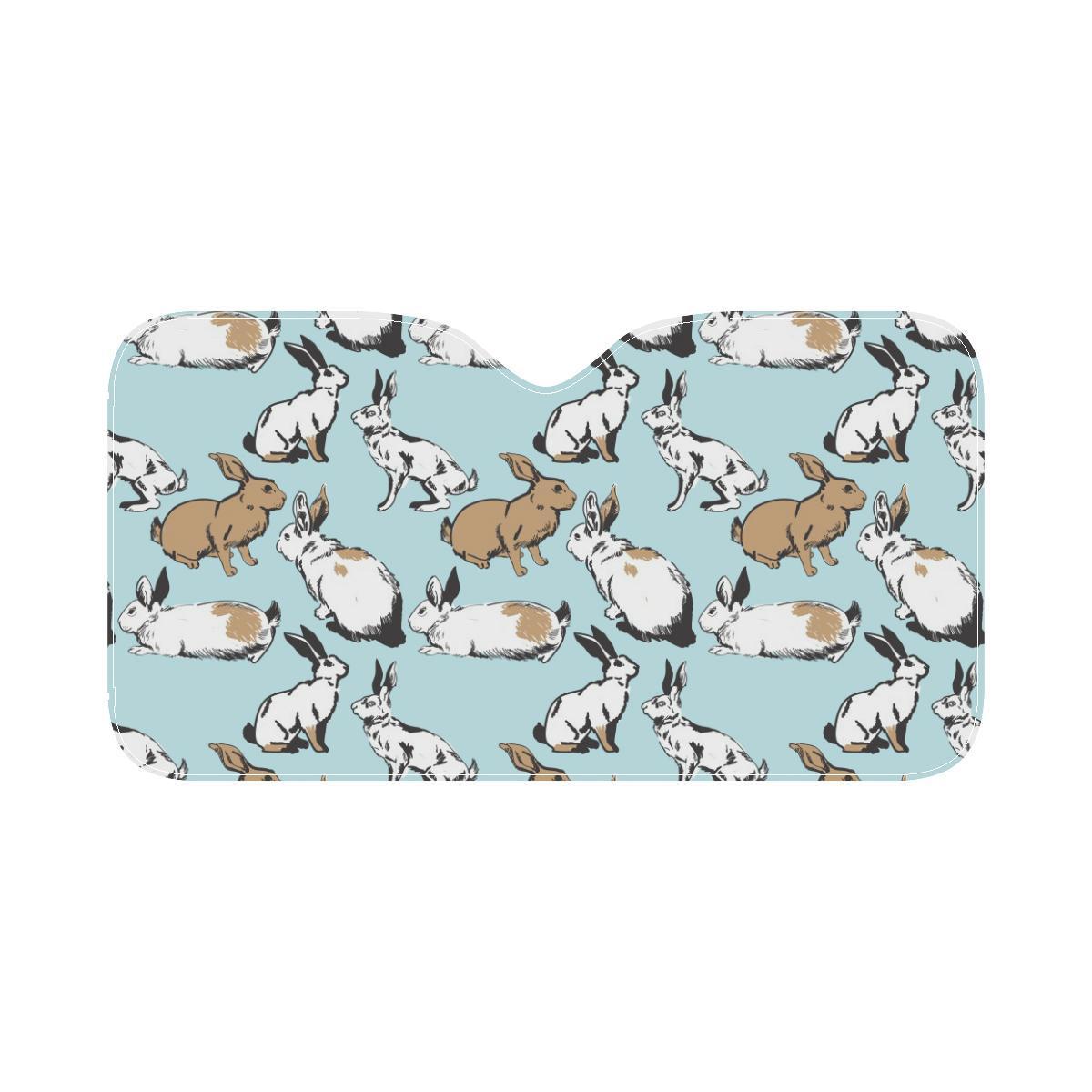 Rabbit Pattern Print Design RB018 Car Sun Shade-JorJune