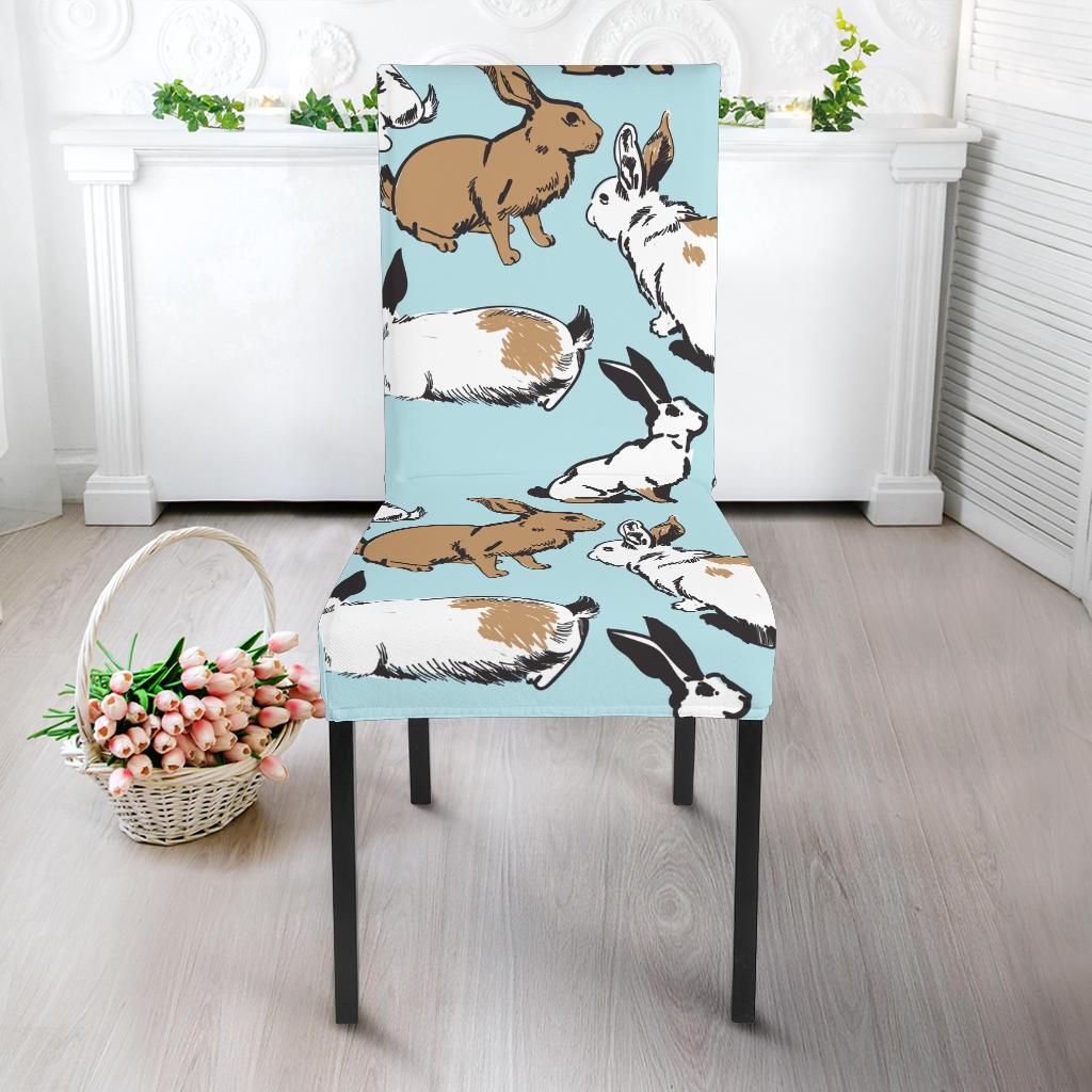 Rabbit Pattern Print Design RB018 Dining Chair Slipcover-JORJUNE.COM