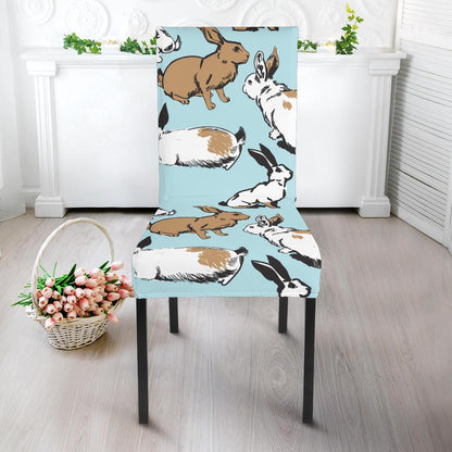 Rabbit Pattern Print Design RB018 Dining Chair Slipcover-JORJUNE.COM
