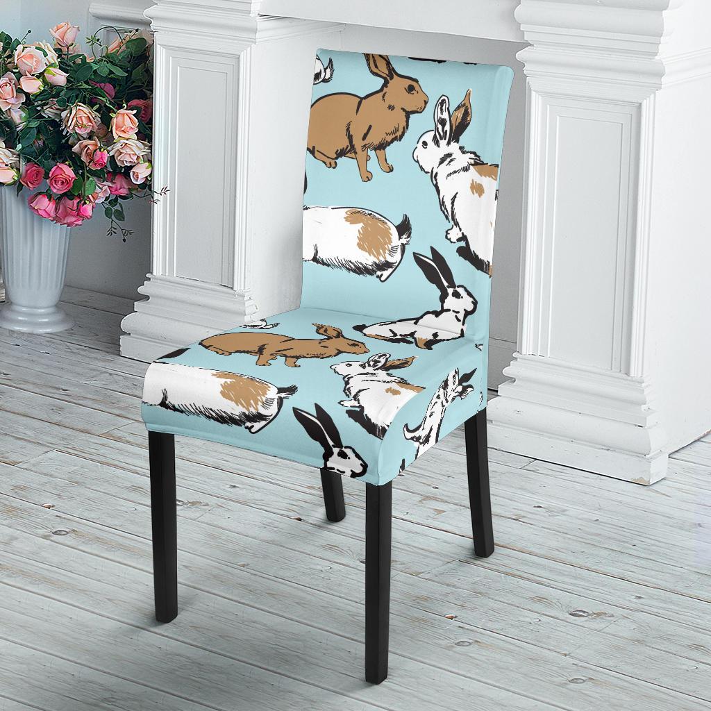 Rabbit Pattern Print Design RB018 Dining Chair Slipcover-JORJUNE.COM