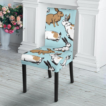 Rabbit Pattern Print Design RB018 Dining Chair Slipcover-JORJUNE.COM