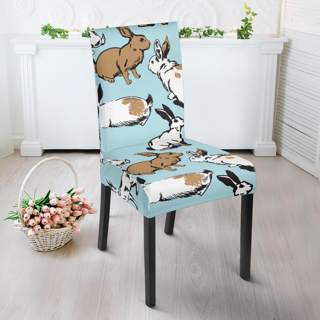Rabbit Pattern Print Design RB018 Dining Chair Slipcover-JORJUNE.COM
