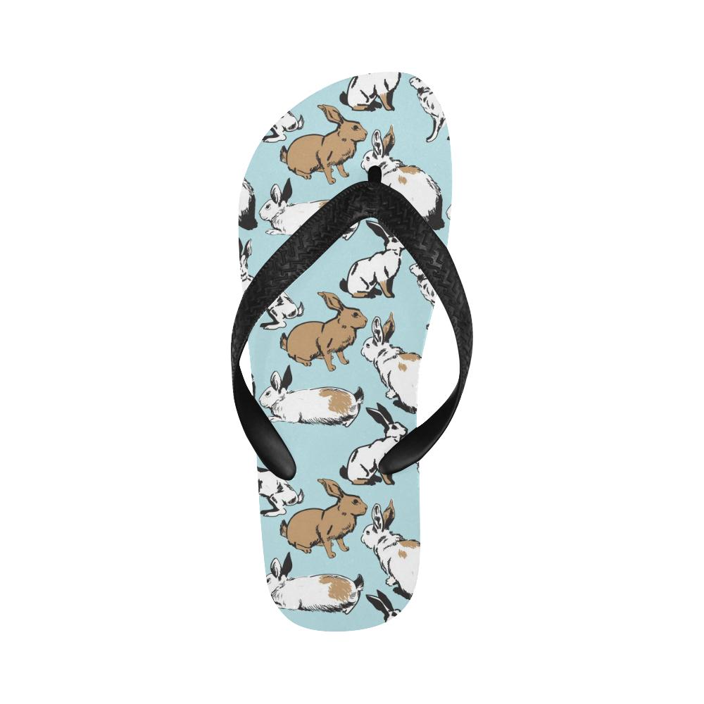 Rabbit Pattern Print Design RB018 Flip Flops-JorJune