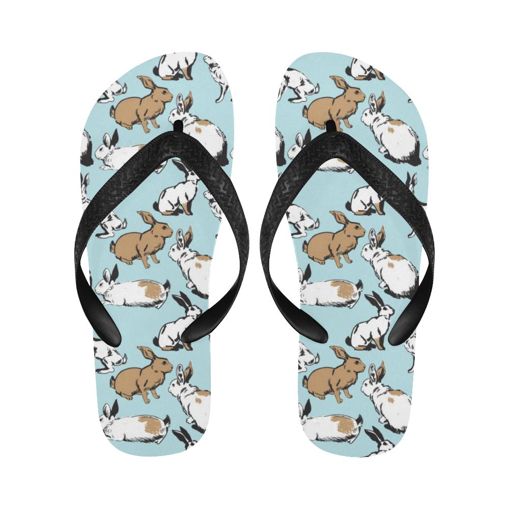 Rabbit Pattern Print Design RB018 Flip Flops-JorJune