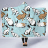 Rabbit Pattern Print Design RB018 Hooded Blanket-JORJUNE.COM