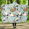 Rabbit Pattern Print Design RB018 Hooded Blanket-JORJUNE.COM