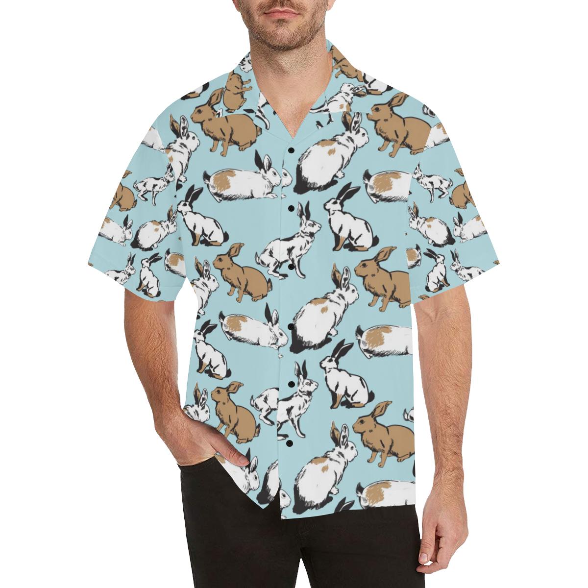 Rabbit Pattern Print Design RB018 Men Hawaiian Shirt-JorJune