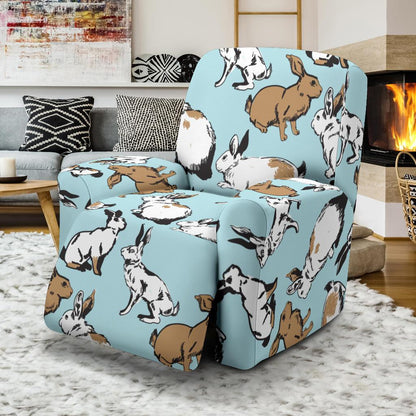 Rabbit Pattern Print Design RB018 Recliner Slipcover-JORJUNE.COM