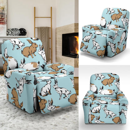 Rabbit Pattern Print Design RB018 Recliner Slipcover-JORJUNE.COM