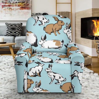 Rabbit Pattern Print Design RB018 Recliner Slipcover-JORJUNE.COM