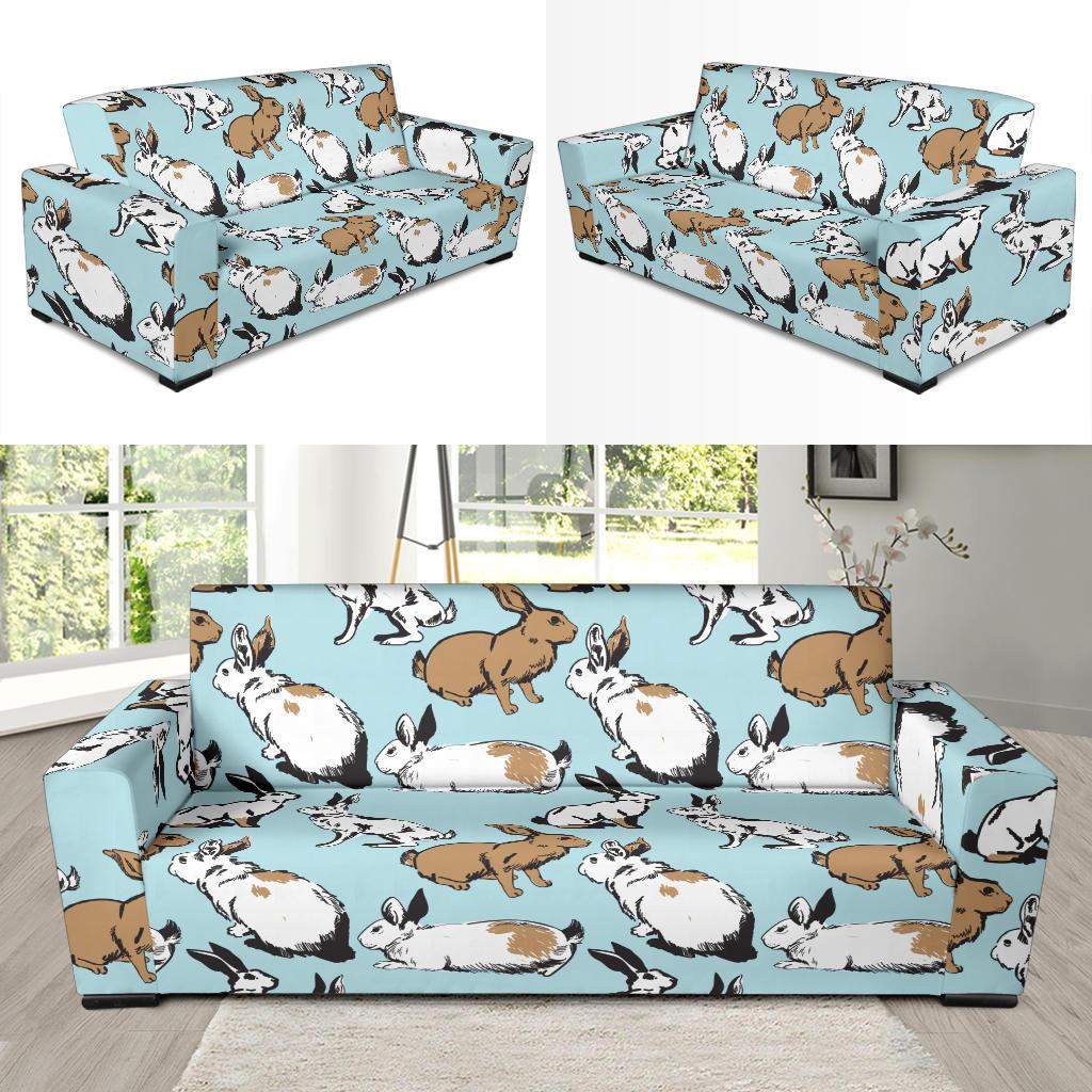 Rabbit Pattern Print Design RB018 Sofa Slipcover-JORJUNE.COM