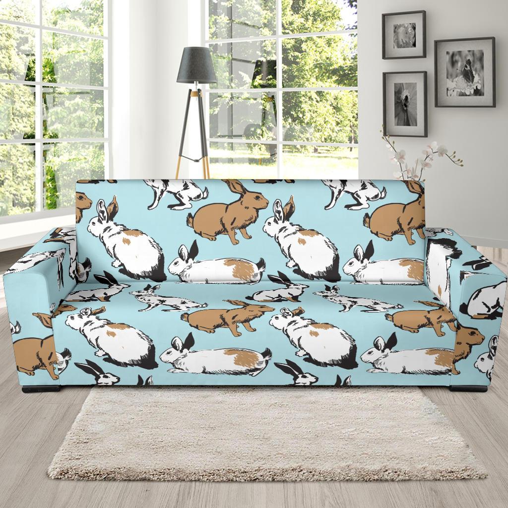 Rabbit Pattern Print Design RB018 Sofa Slipcover-JORJUNE.COM
