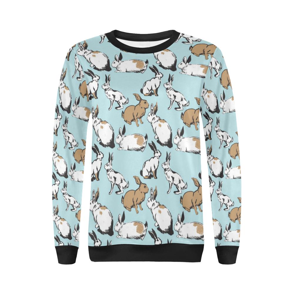 Rabbit Pattern Print Design RB018 Women Long Sleeve Sweatshirt-JorJune