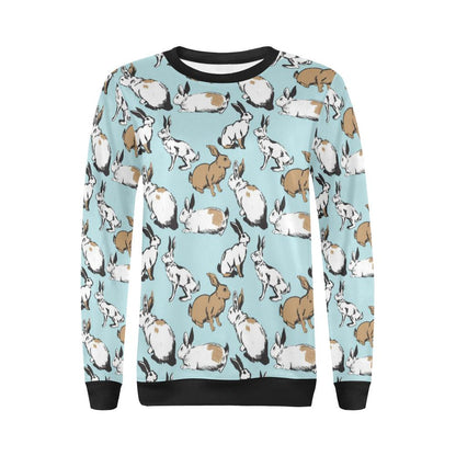 Rabbit Pattern Print Design RB018 Women Long Sleeve Sweatshirt-JorJune