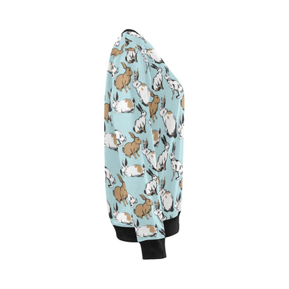 Rabbit Pattern Print Design RB018 Women Long Sleeve Sweatshirt-JorJune
