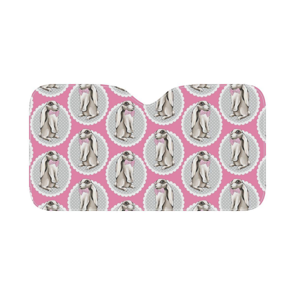 Rabbit Pattern Print Design RB019 Car Sun Shade-JorJune