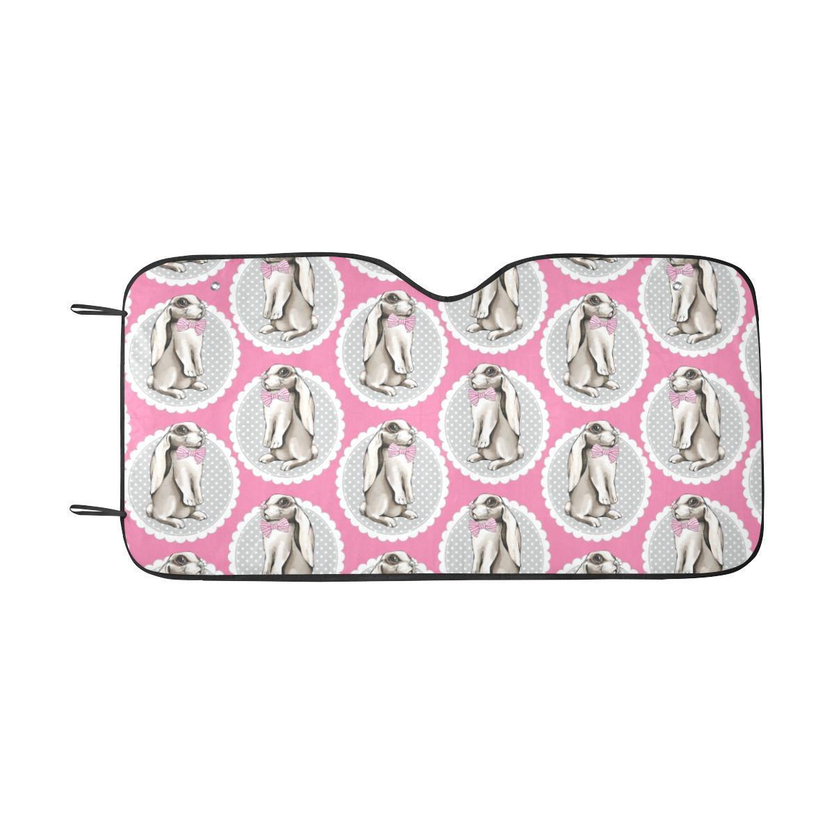 Rabbit Pattern Print Design RB019 Car Sun Shade-JorJune