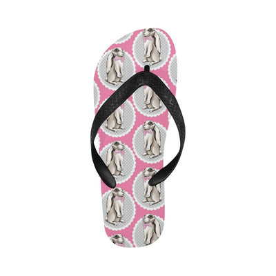 Rabbit Pattern Print Design RB019 Flip Flops-JorJune