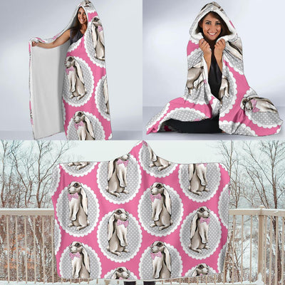 Rabbit Pattern Print Design RB019 Hooded Blanket-JORJUNE.COM