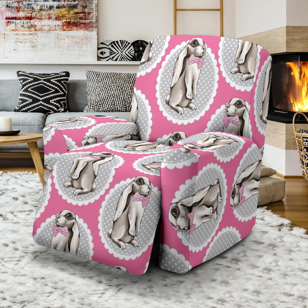 Rabbit Pattern Print Design RB019 Recliner Slipcover-JORJUNE.COM