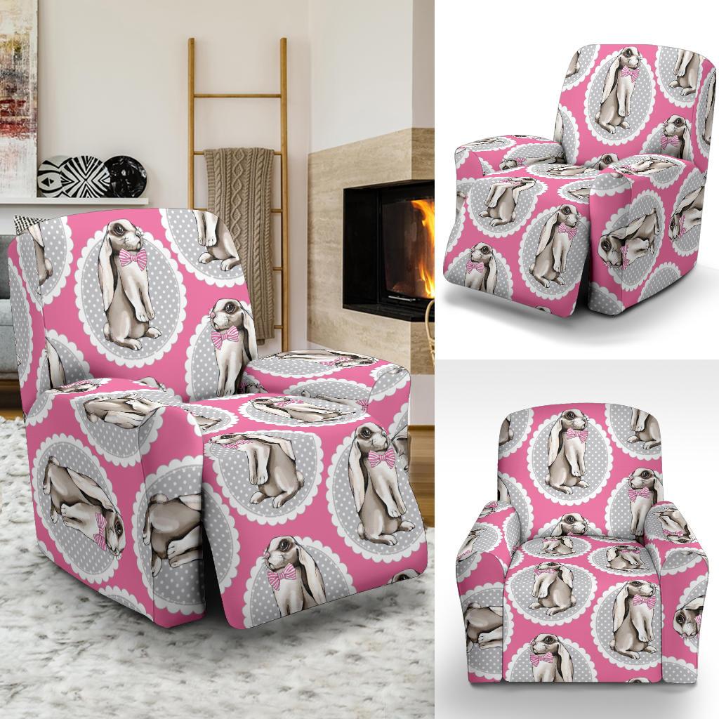 Rabbit Pattern Print Design RB019 Recliner Slipcover-JORJUNE.COM