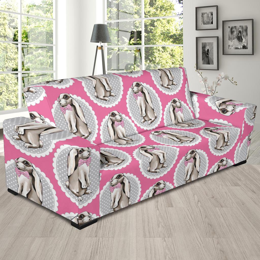 Rabbit Pattern Print Design RB019 Sofa Slipcover-JORJUNE.COM