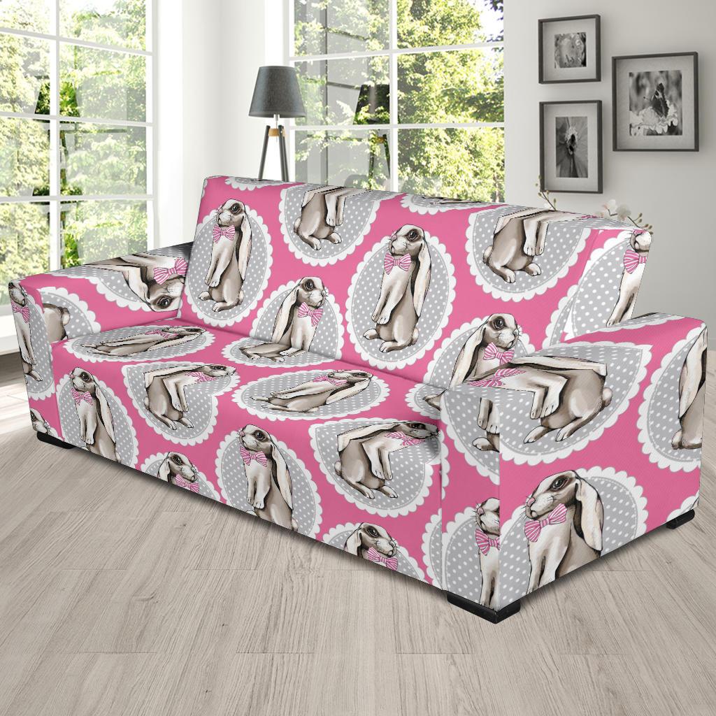 Rabbit Pattern Print Design RB019 Sofa Slipcover-JORJUNE.COM