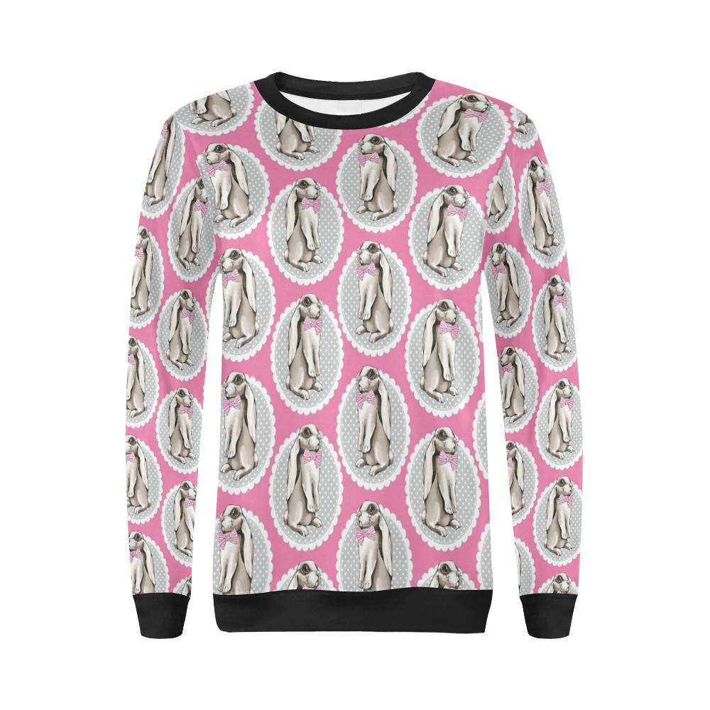 Rabbit Pattern Print Design RB019 Women Long Sleeve Sweatshirt-JorJune