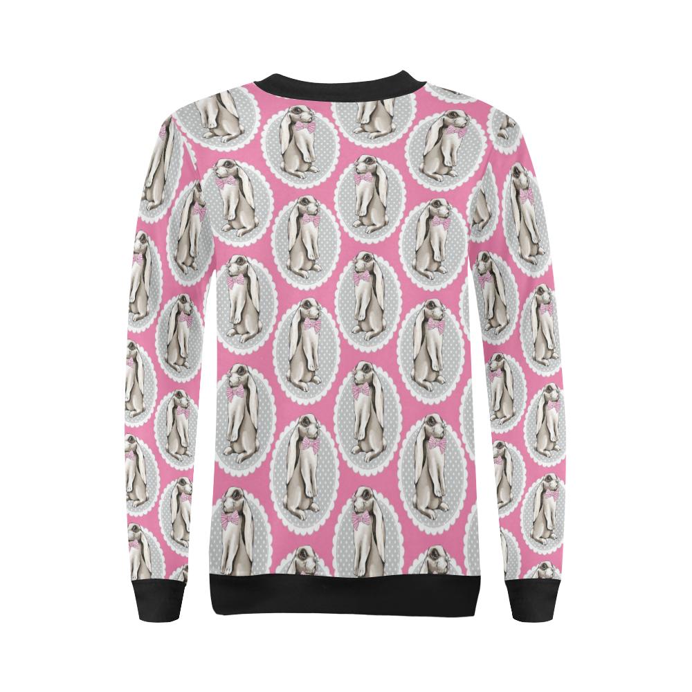 Rabbit Pattern Print Design RB019 Women Long Sleeve Sweatshirt-JorJune