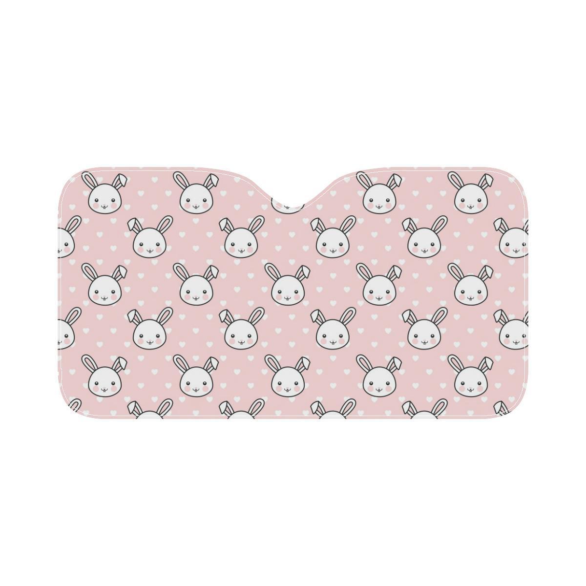 Rabbit Pattern Print Design RB02 Car Sun Shade-JorJune