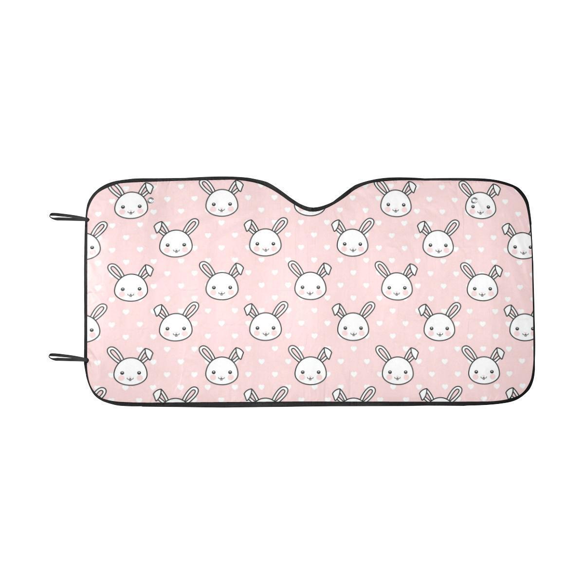 Rabbit Pattern Print Design RB02 Car Sun Shade-JorJune