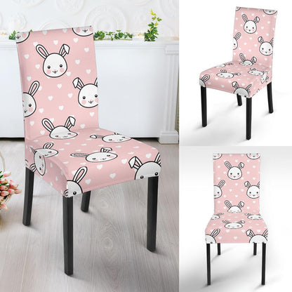 Rabbit Pattern Print Design RB02 Dining Chair Slipcover-JORJUNE.COM