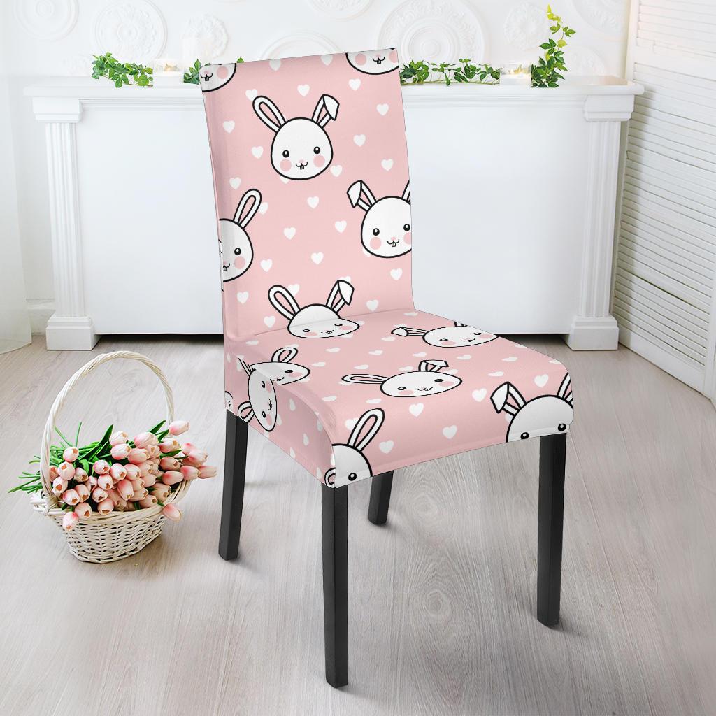 Rabbit Pattern Print Design RB02 Dining Chair Slipcover-JORJUNE.COM
