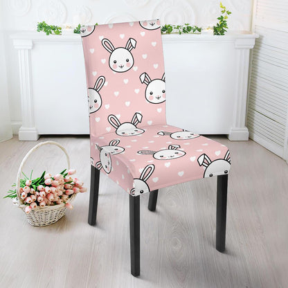 Rabbit Pattern Print Design RB02 Dining Chair Slipcover-JORJUNE.COM