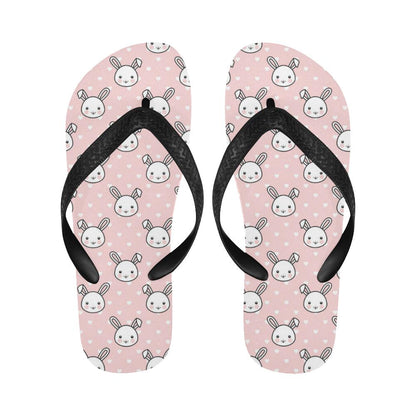 Rabbit Pattern Print Design RB02 Flip Flops-JorJune