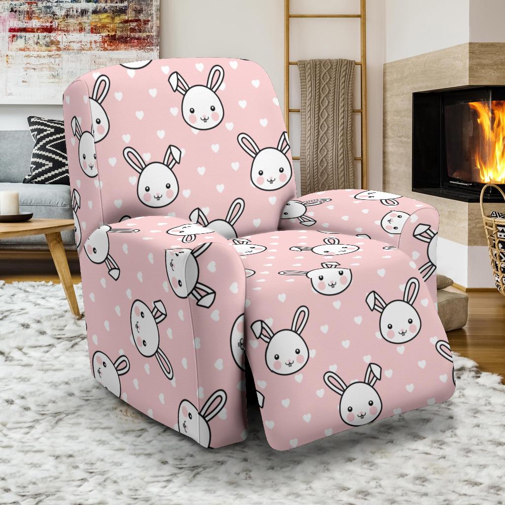 Rabbit Pattern Print Design RB02 Recliner Slipcover-JORJUNE.COM