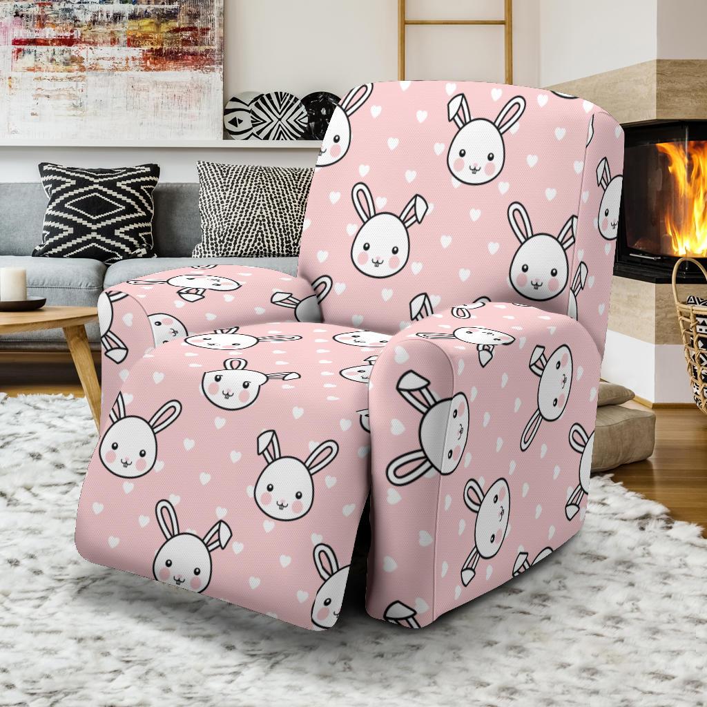 Rabbit Pattern Print Design RB02 Recliner Slipcover-JORJUNE.COM
