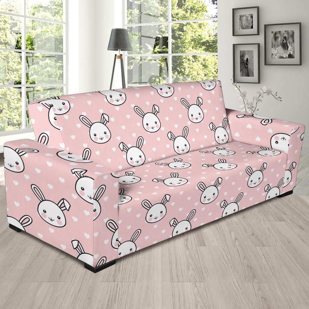 Rabbit Pattern Print Design RB02 Sofa Slipcover-JORJUNE.COM