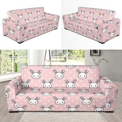 Rabbit Pattern Print Design RB02 Sofa Slipcover-JORJUNE.COM