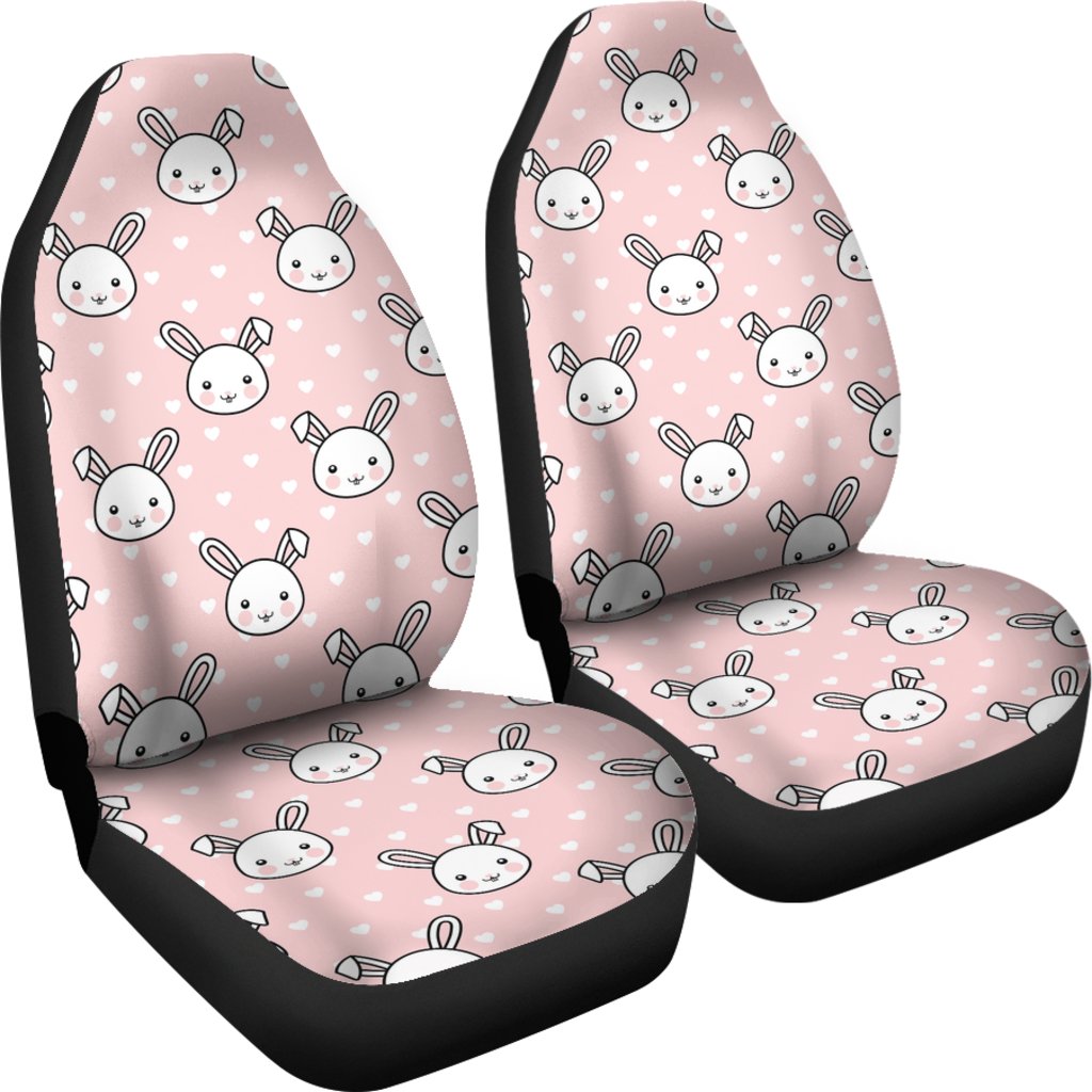 Rabbit Pattern Print Design RB02 Universal Fit Car Seat Covers-JorJune
