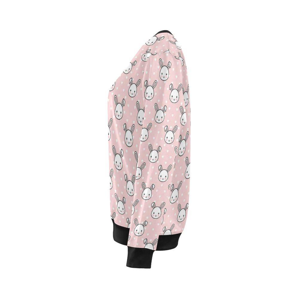 Rabbit Pattern Print Design RB02 Women Long Sleeve Sweatshirt-JorJune