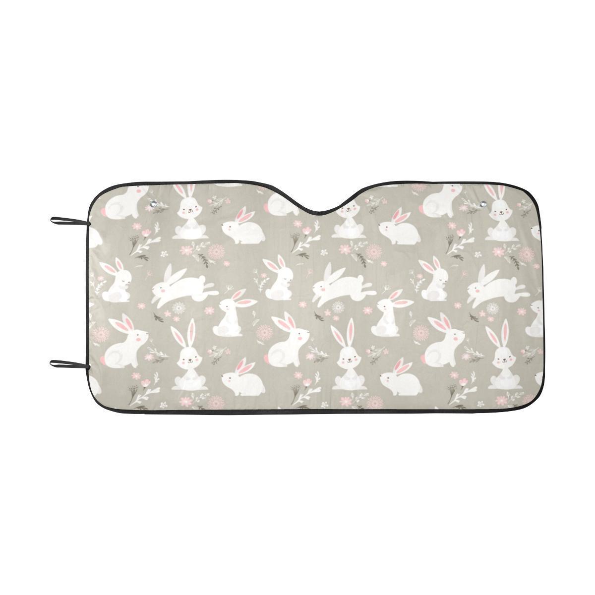 Rabbit Pattern Print Design RB03 Car Sun Shade-JorJune