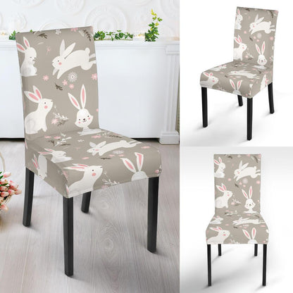 Rabbit Pattern Print Design RB03 Dining Chair Slipcover-JORJUNE.COM