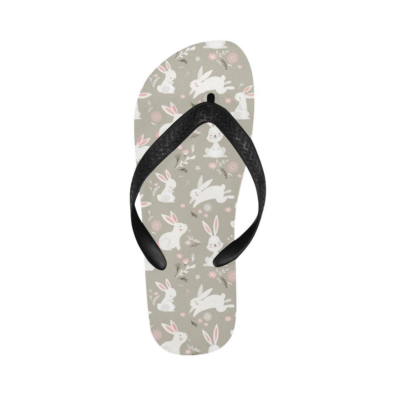 Rabbit Pattern Print Design RB03 Flip Flops-JorJune