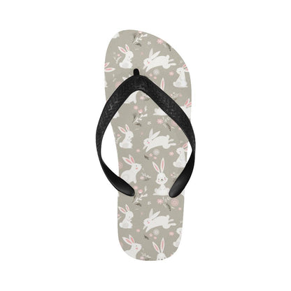 Rabbit Pattern Print Design RB03 Flip Flops-JorJune