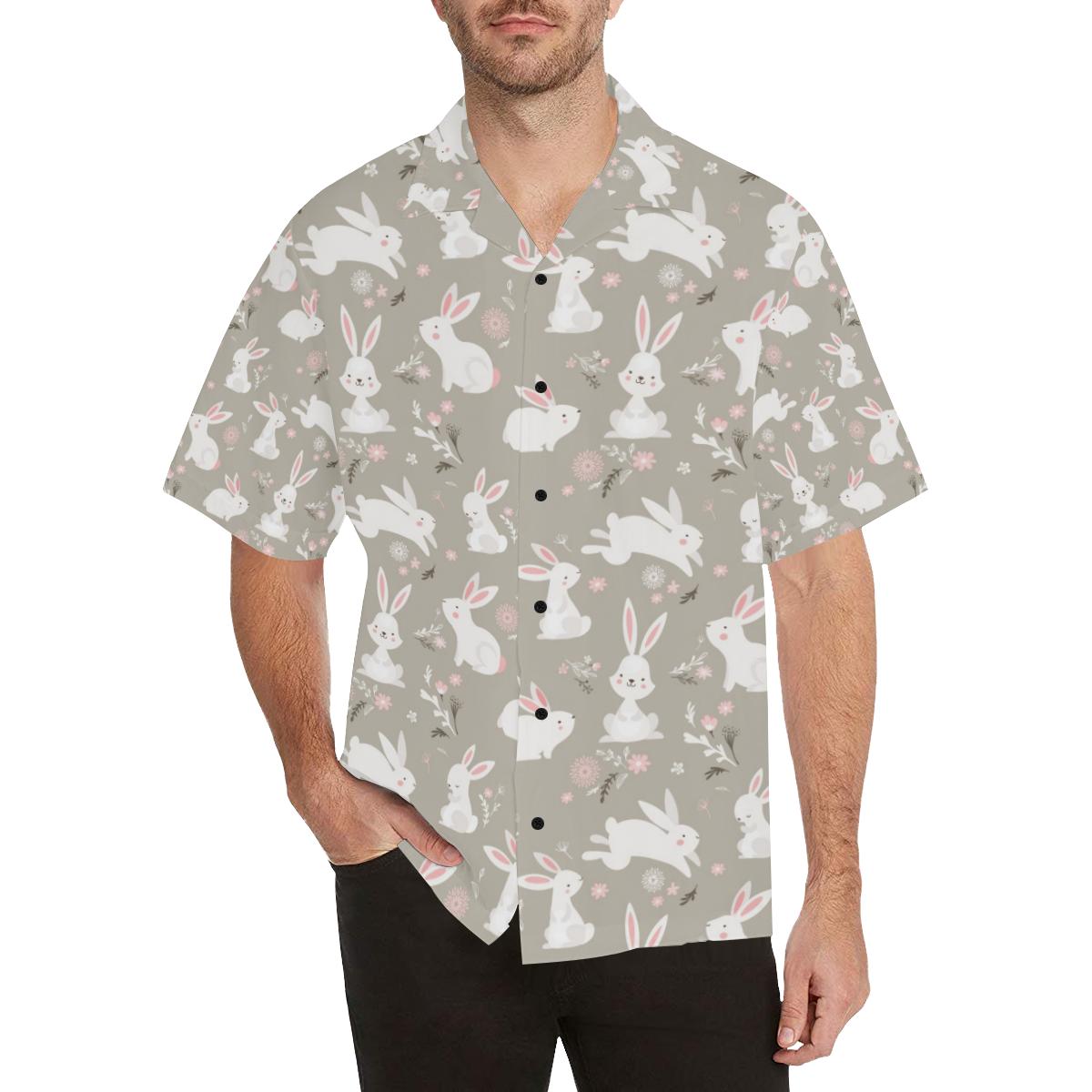 Rabbit Pattern Print Design RB03 Men Hawaiian Shirt-JorJune
