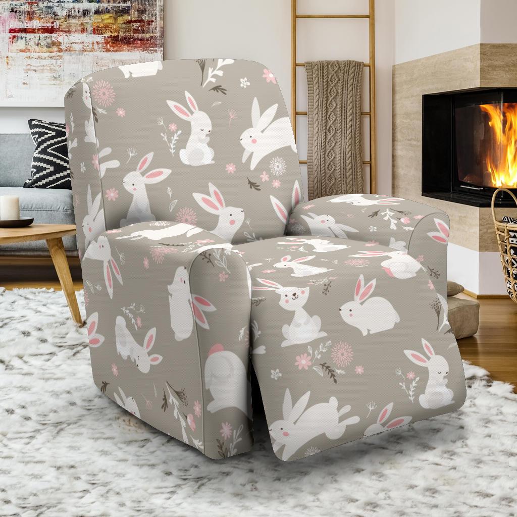 Rabbit Pattern Print Design RB03 Recliner Slipcover-JORJUNE.COM